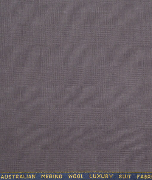 Vercelli Italy Super 130's Checks 70% Merino Wool Suiting Fabric (Venus Purple)