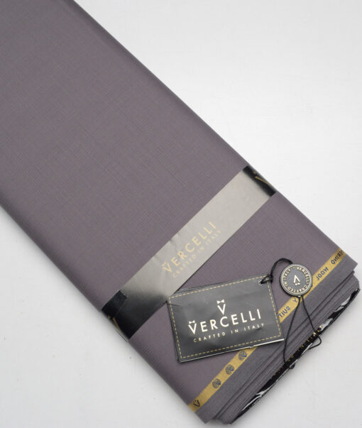 Vercelli Italy Super 130's Checks 70% Merino Wool Suiting Fabric (Venus Purple)