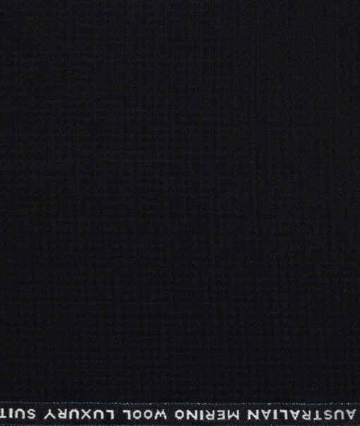 Vercelli Italy Super 140's Structured 70% Merino Wool Suiting Fabric (Black)