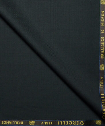Vercelli Italy Super 150's Solids 70% Merino Wool Suiting Fabric (Dark Sea Green)