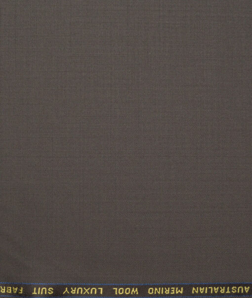 Vercelli Italy Super 150's Solids 70% Merino Wool Suiting Fabric (Medium Brown)