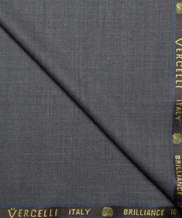 Vercelli Italy Super 150's Self Design 70% Merino Wool Suiting Fabric (Worsted Grey)