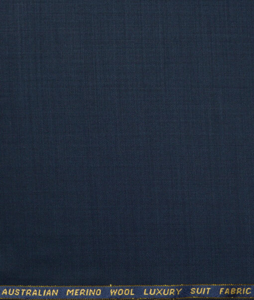 Vercelli Italy Super 130's Self Design 70% Merino Wool Suiting Fabric (Deep Ocean Blue)