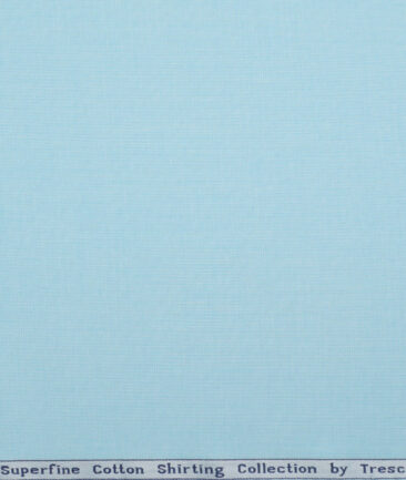 Tresca by Arvind  Superfine Cotton Structured Shirting Fabric (Arctic Blue) - Image 4