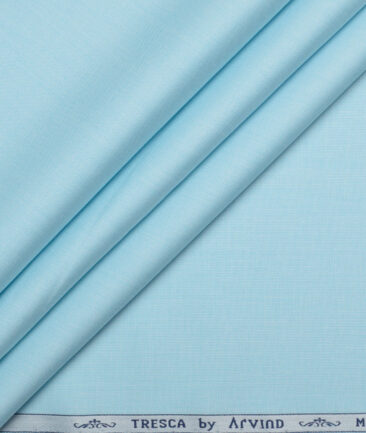 Tresca by Arvind  Superfine Cotton Structured Shirting Fabric (Arctic Blue)