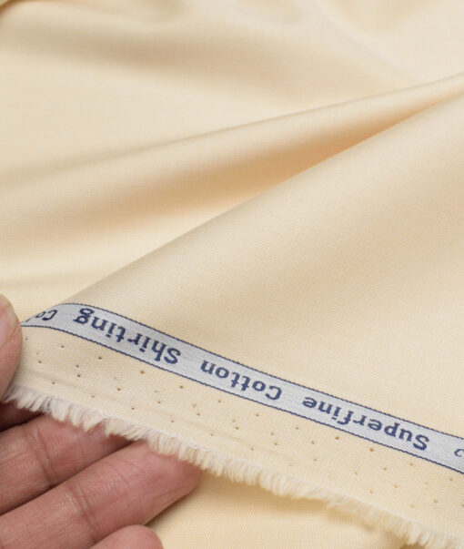 Tresca by Arvind  Superfine Cotton Structured Shirting Fabric (Beige) - Image 3