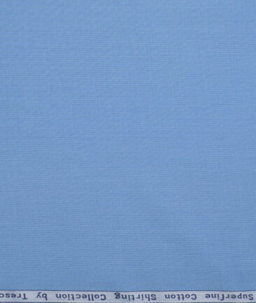 Tresca by Arvind  Superfine Cotton Structured Shirting Fabric (Denim Blue) - Image 4