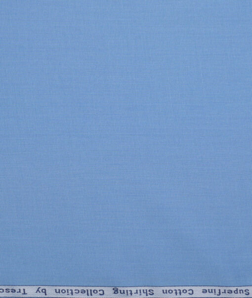 Tresca by Arvind  Superfine Cotton Structured Shirting Fabric (Denim Blue) - Image 4