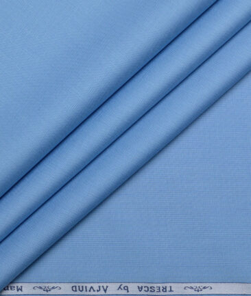 Tresca by Arvind  Superfine Cotton Structured Shirting Fabric (Denim Blue)