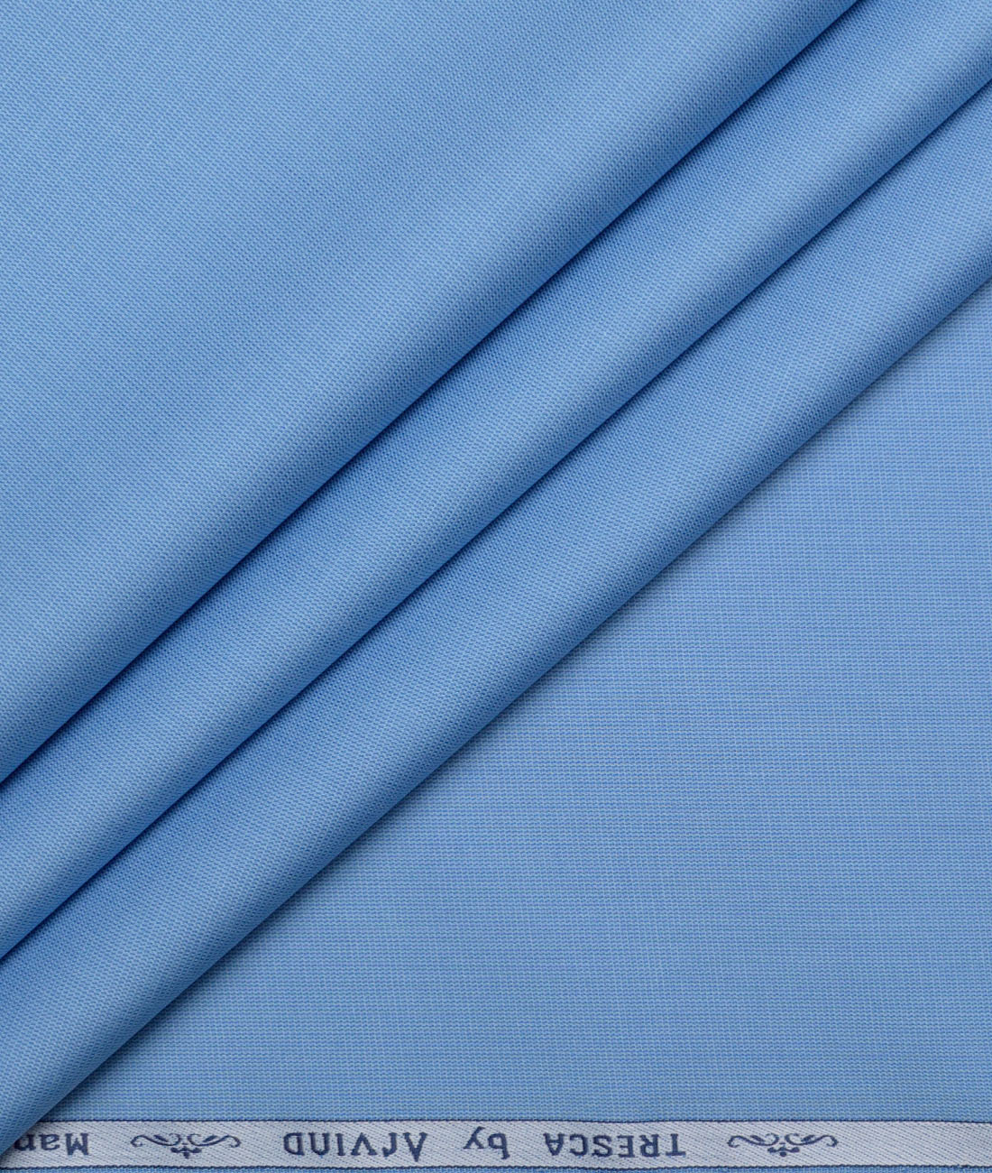 Tresca by Arvind Superfine Cotton Structured Shirting Fabric (Denim Blue) - Image 1