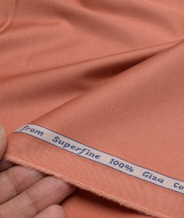 Tresca by Arvind  Giza Cotton Structured Shirting Fabric (Dark Peach) - Image 3