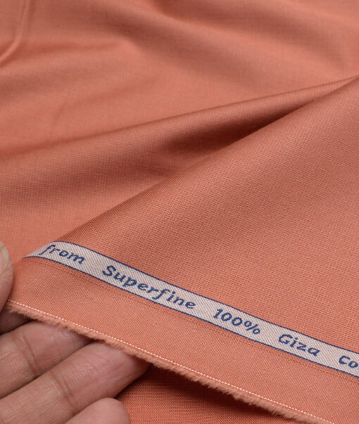 Tresca by Arvind  Giza Cotton Structured Shirting Fabric (Dark Peach) - Image 3