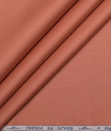 Tresca by Arvind  Giza Cotton Structured Shirting Fabric (Dark Peach)