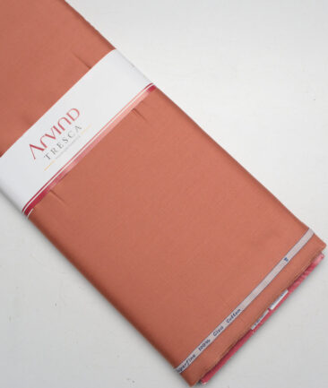 Tresca by Arvind  Giza Cotton Structured Shirting Fabric (Dark Peach) - Image 6