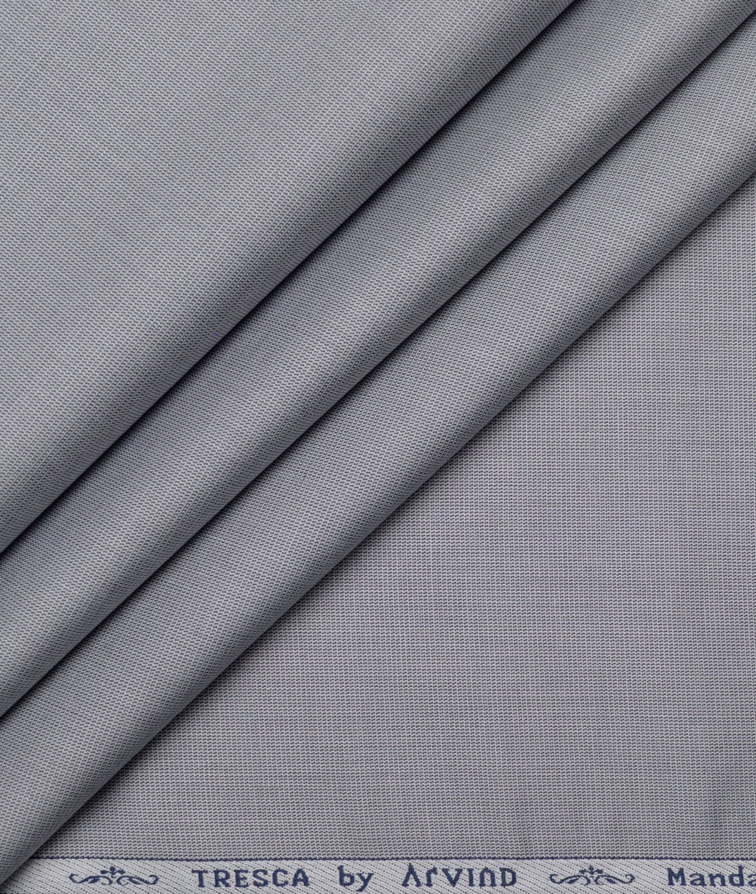 Tresca by Arvind Superfine Cotton Structured Shirting Fabric (Grey) - Image 1