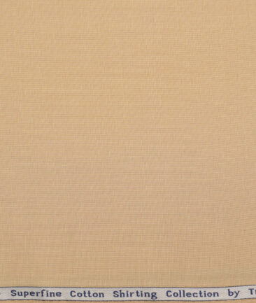 Tresca by Arvind  Superfine Cotton Structured Shirting Fabric (Sand Brown) - Image 4
