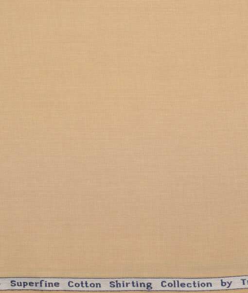 Tresca by Arvind  Superfine Cotton Structured Shirting Fabric (Sand Brown) - Image 4