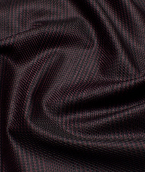 Tresca by Arvind  Giza Cotton Checks Shirting Fabric (Dark Wine) - Image 2