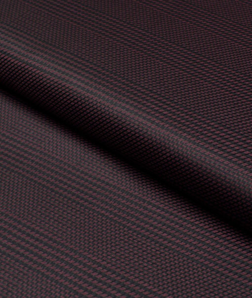 Tresca by Arvind  Giza Cotton Checks Shirting Fabric (Dark Wine) - Image 5