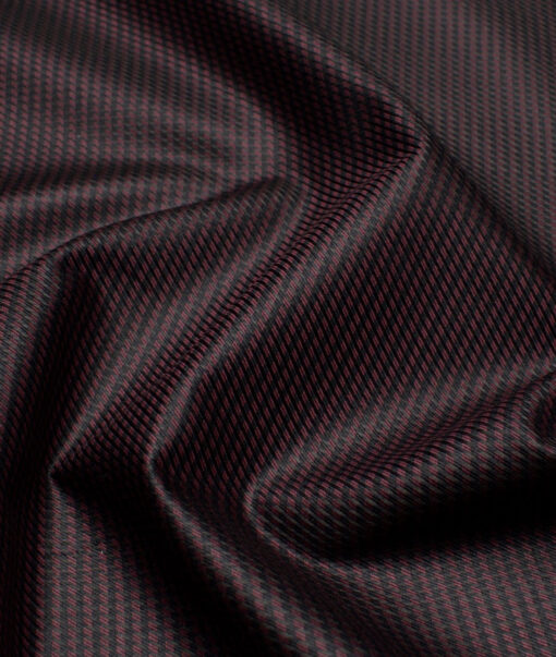 Tresca by Arvind  Superfine Cotton Structured Shirting Fabric (Dark Wine) - Image 2