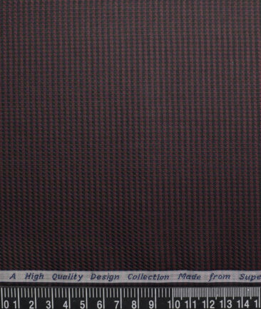 Tresca by Arvind  Superfine Cotton Structured Shirting Fabric (Dark Wine) - Image 4