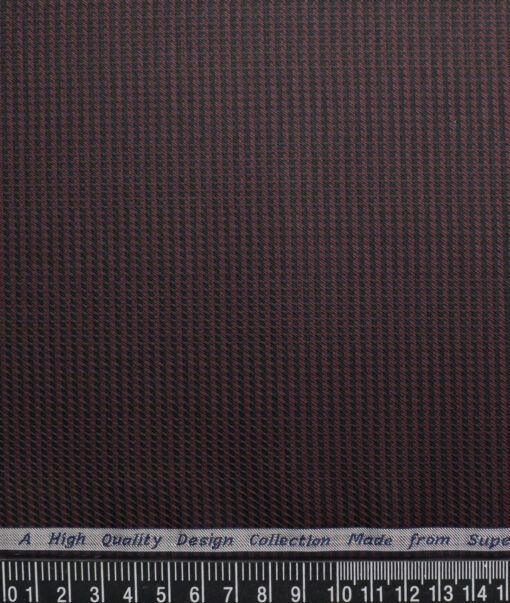 Tresca by Arvind  Superfine Cotton Structured Shirting Fabric (Dark Wine) - Image 4