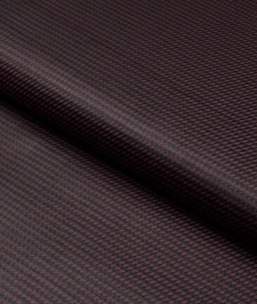 Tresca by Arvind  Superfine Cotton Structured Shirting Fabric (Dark Wine) - Image 5