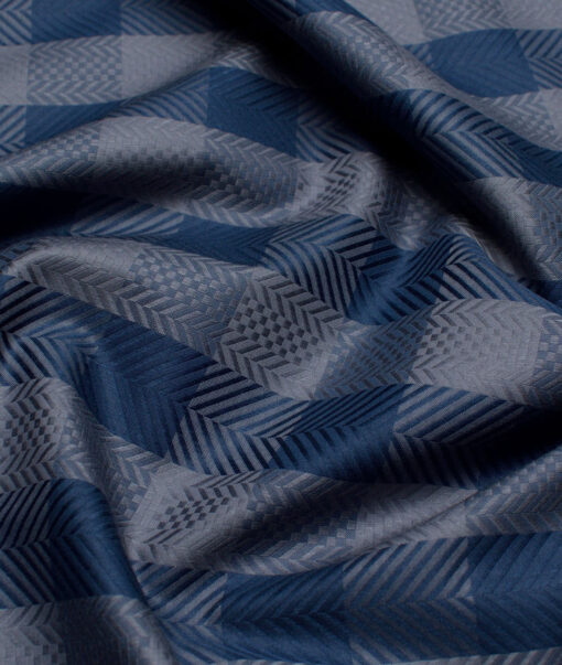 Tresca by Arvind  Giza Cotton Checks Shirting Fabric (Grey) - Image 2