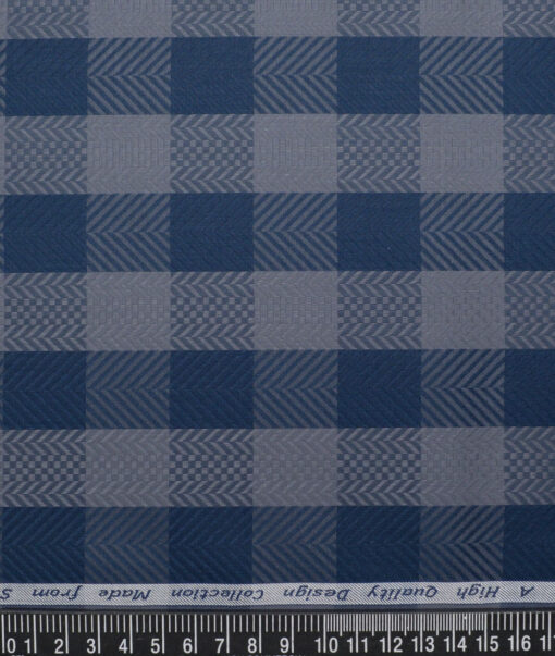 Tresca by Arvind  Giza Cotton Checks Shirting Fabric (Grey) - Image 5
