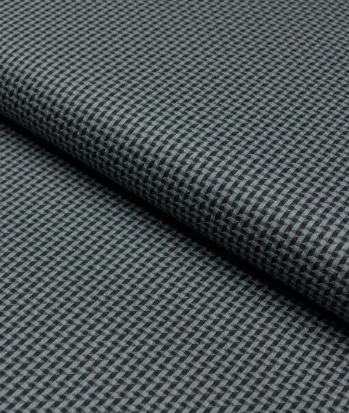 Luthai  Supima Cotton Self Design Shirting Fabric (Greenish Grey)