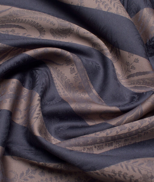 Luthai  Supima Cotton Striped Shirting Fabric (Martini Brown)