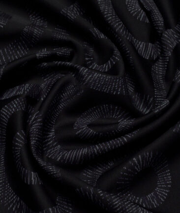 Luthai  Supima Cotton Self Design Shirting Fabric (Black)