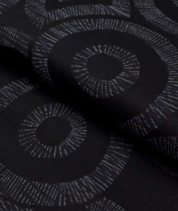 Luthai  Supima Cotton Self Design Shirting Fabric (Black)