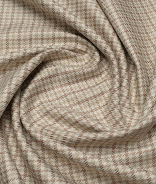 Tessitura Monti  Giza Cotton Self Design Shirting Fabric (Cream)
