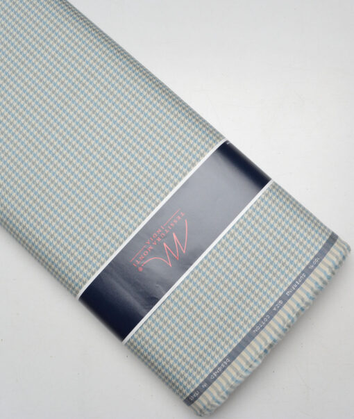 Tessitura Monti  Giza Cotton Self Design Shirting Fabric (Teal & Grey)