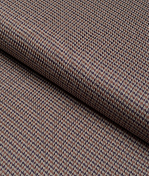 Tessitura Monti  Giza Cotton Self Design Shirting Fabric (Light Brown)