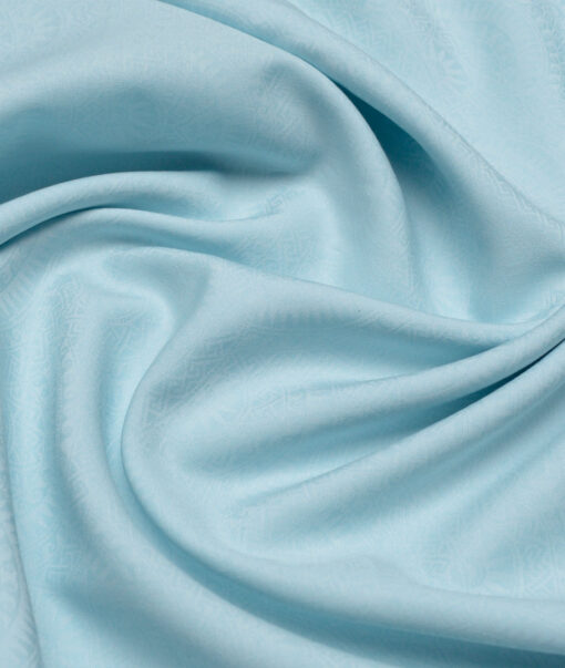 Soktas  European Micro Tencel Self Design Shirting Fabric (Mint Blue)