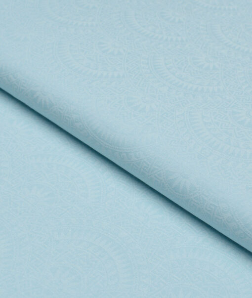 Soktas  European Micro Tencel Self Design Shirting Fabric (Mint Blue)