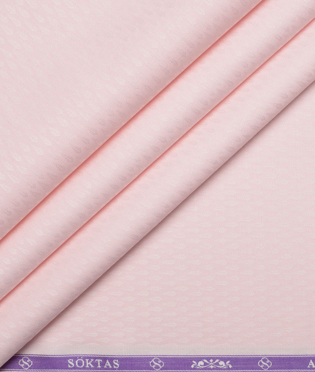 Soktas Giza Cotton Self Design Shirting Fabric (Pink) Soktas Giza Cotton Self Design Shirting Fabric (Pink)