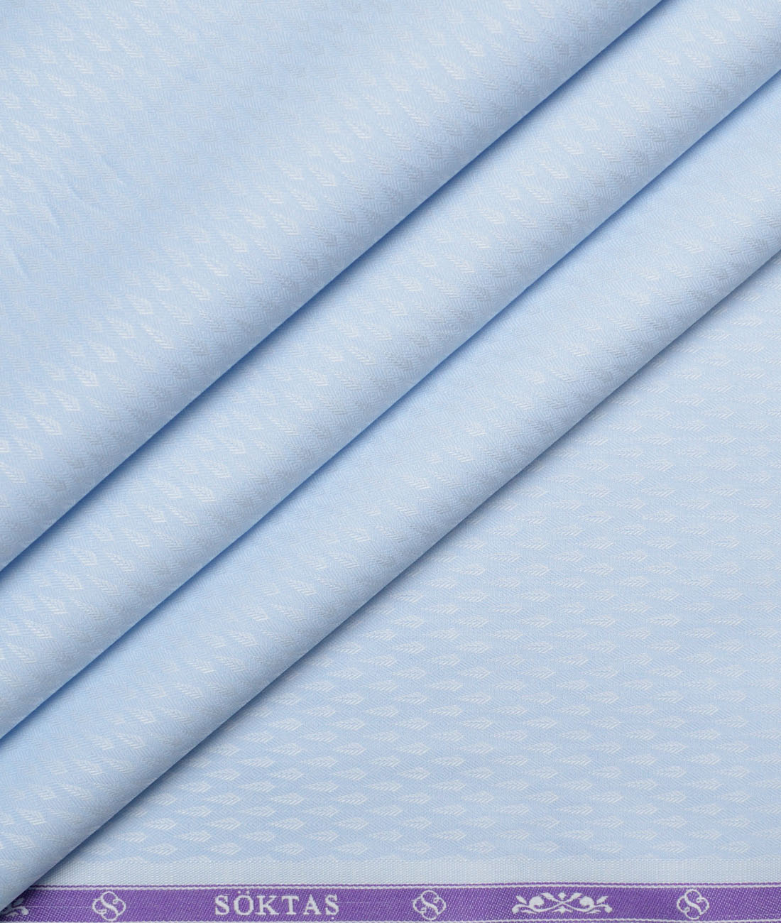 Soktas Giza Cotton Self Design Shirting Fabric (Sky Blue) Soktas Giza Cotton Self Design Shirting Fabric (Sky Blue)