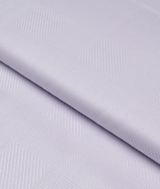 Soktas  Giza Cotton Self Design Shirting Fabric (Light Purple)