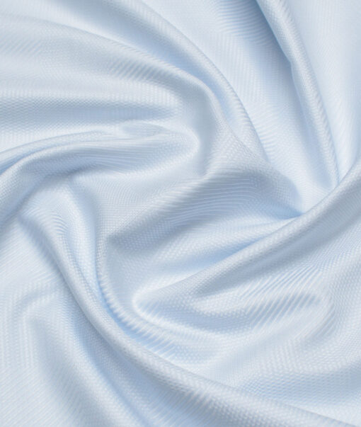 Soktas  Giza Cotton Self Design Shirting Fabric (Sky Blue)