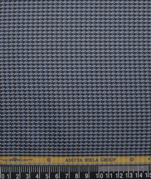 Soktas  Giza Cotton Checks Shirting Fabric (Blue & Black)