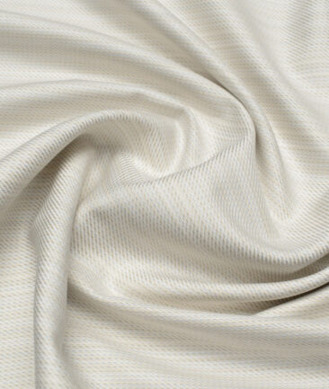 Soktas  Giza Cotton Striped Shirting Fabric (Cream)