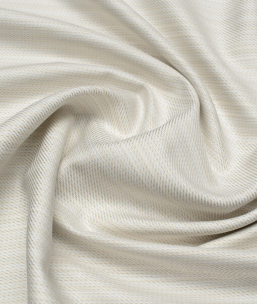 Soktas  Giza Cotton Striped Shirting Fabric (Cream)
