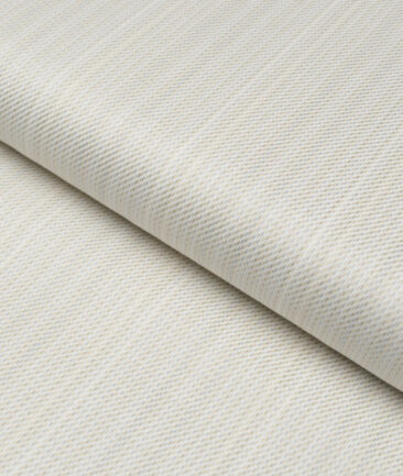Soktas  Giza Cotton Striped Shirting Fabric (Cream)