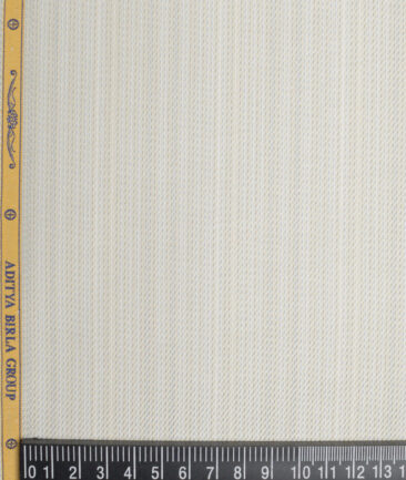 Soktas  Giza Cotton Striped Shirting Fabric (Cream)
