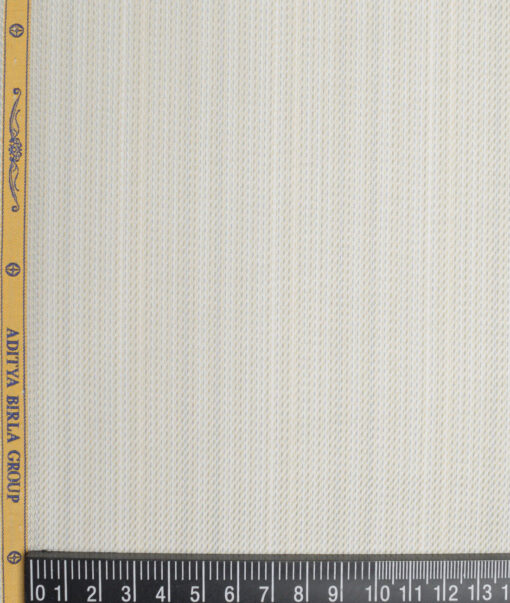 Soktas  Giza Cotton Striped Shirting Fabric (Cream)