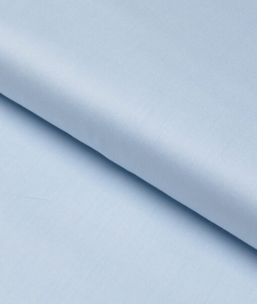 Soktas 2 Ply 120's Giza Cotton Solids Shirting Fabric (Sky Blue)