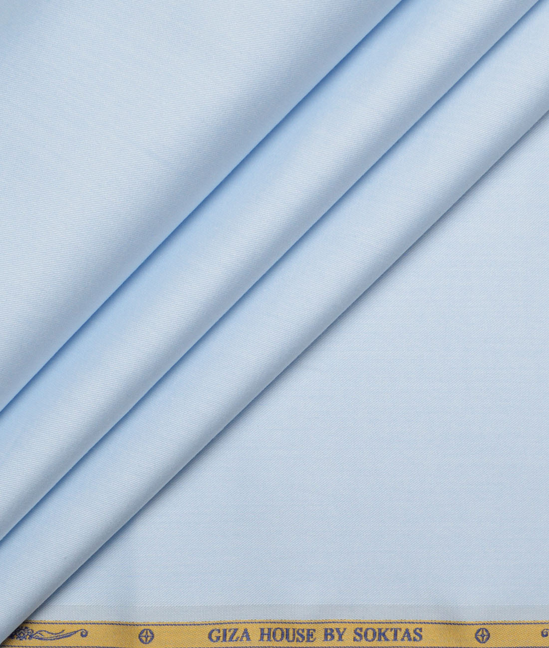 Soktas 2 Ply 120's Giza Cotton Solids Shirting Fabric (Sky Blue) Soktas 2 Ply 120's Giza Cotton Solids Shirting Fabric (Sky Blue)